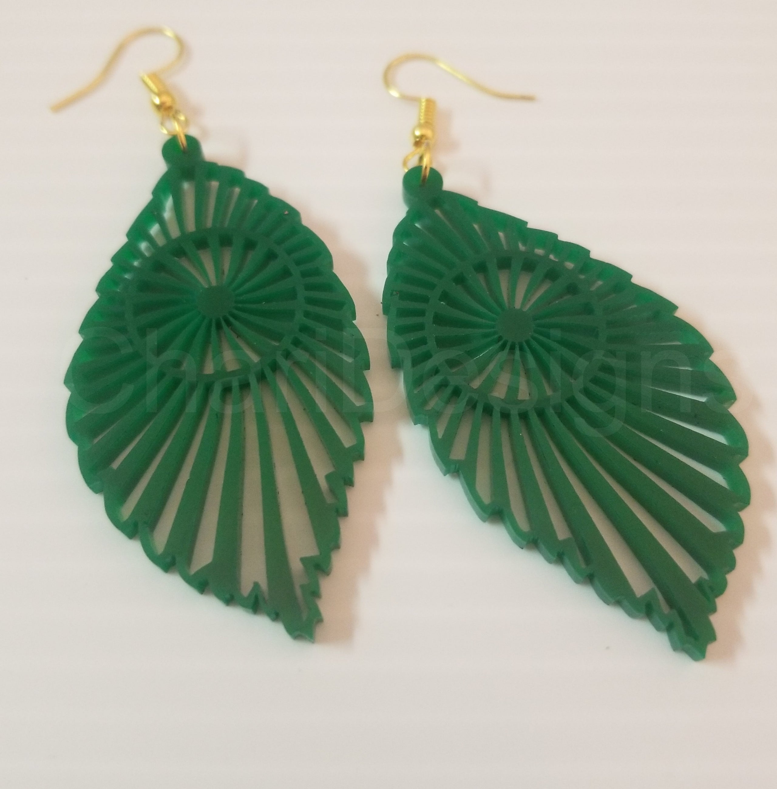 Palm breeze shop green earring paparazzi